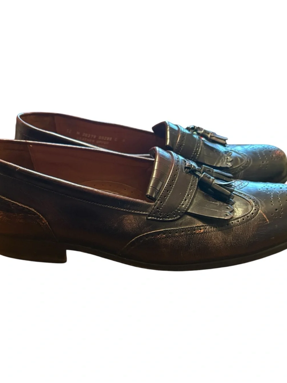 Vintage Bostonian Classics 12M Brown Leather Kiltie Tassel Wingtip Loafers